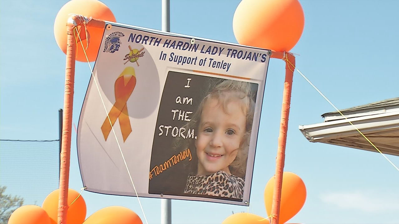 3-year-old leukemia patient honored at high school softball game in Hardin County